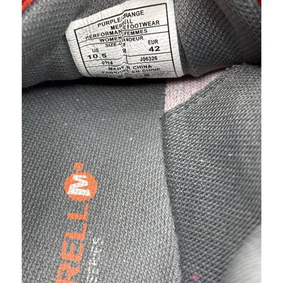 Merrell Shoes Womens 10.5 Allout Fuse Purple Orange Running Trail Athletic - Picture 5 of 8